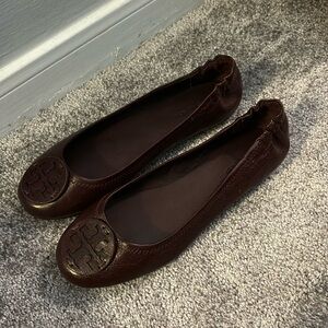 Chocolate Brown Brand New Tory Burch Ballet Flats